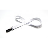 Lanyard polyester vit 15mm med plastkrok, 100st/förp
