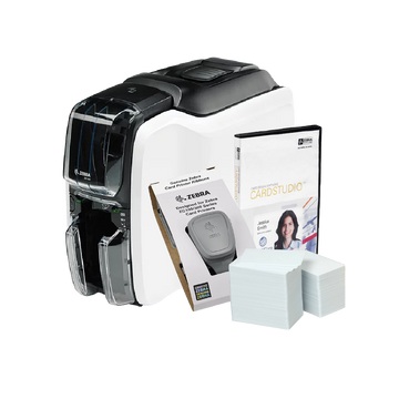 Zebra Card ZC100, enkeltsidet, USB komplet med kort & farvebånd