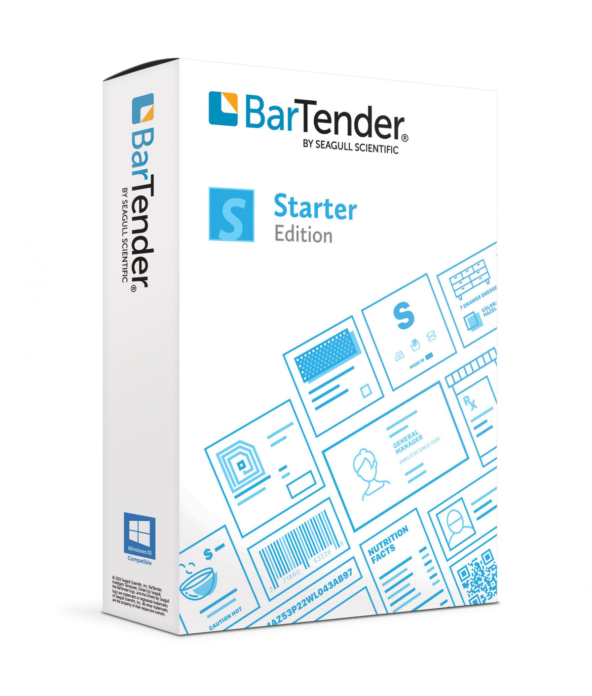Bartender Starter: Workstation License + Unlimited Printers (includes 5 year Standard Maintenance and Support)